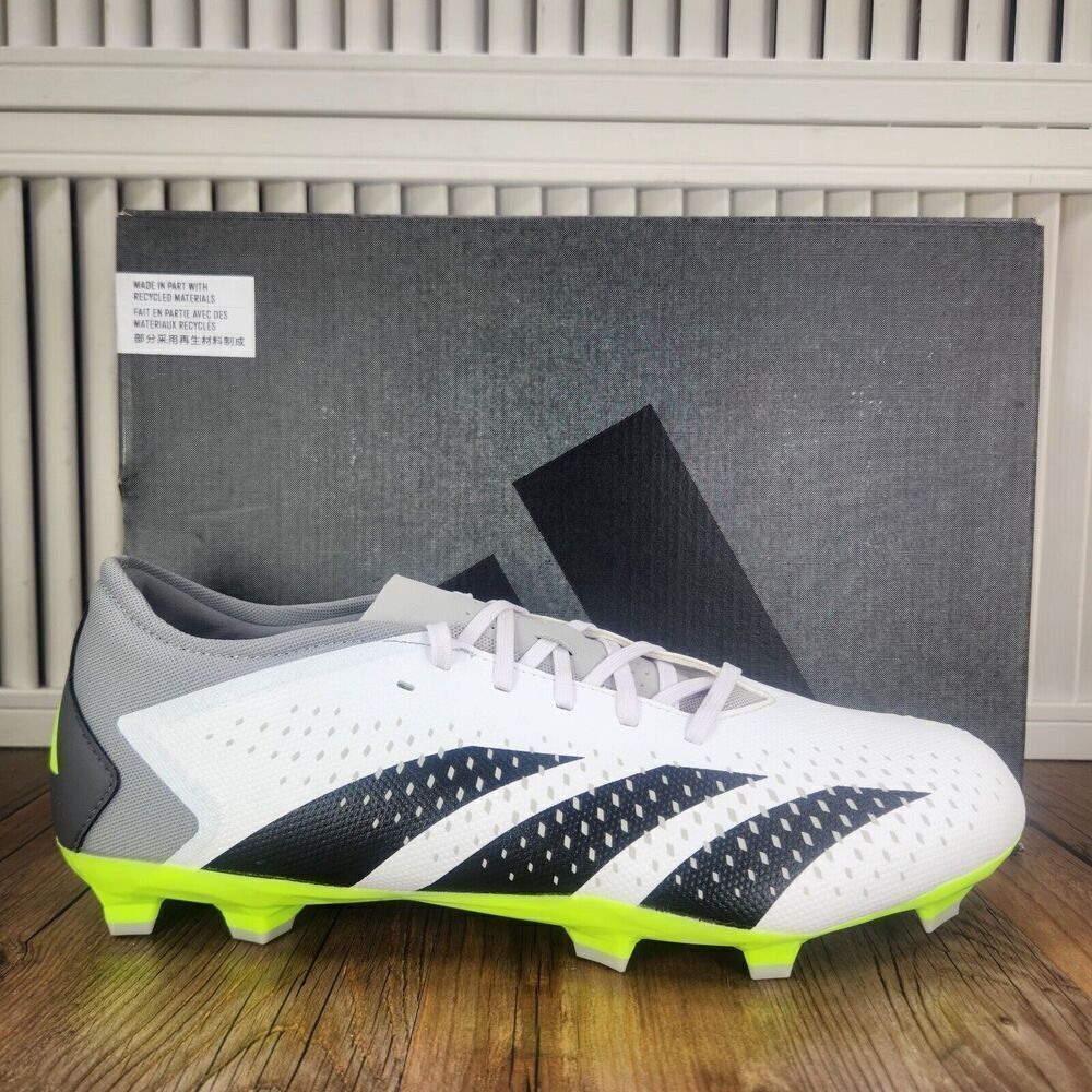 Adidas Predator Accuracy.3 L FG Soccer Cleats Men's 11 White Athletic GZ0014 NEW